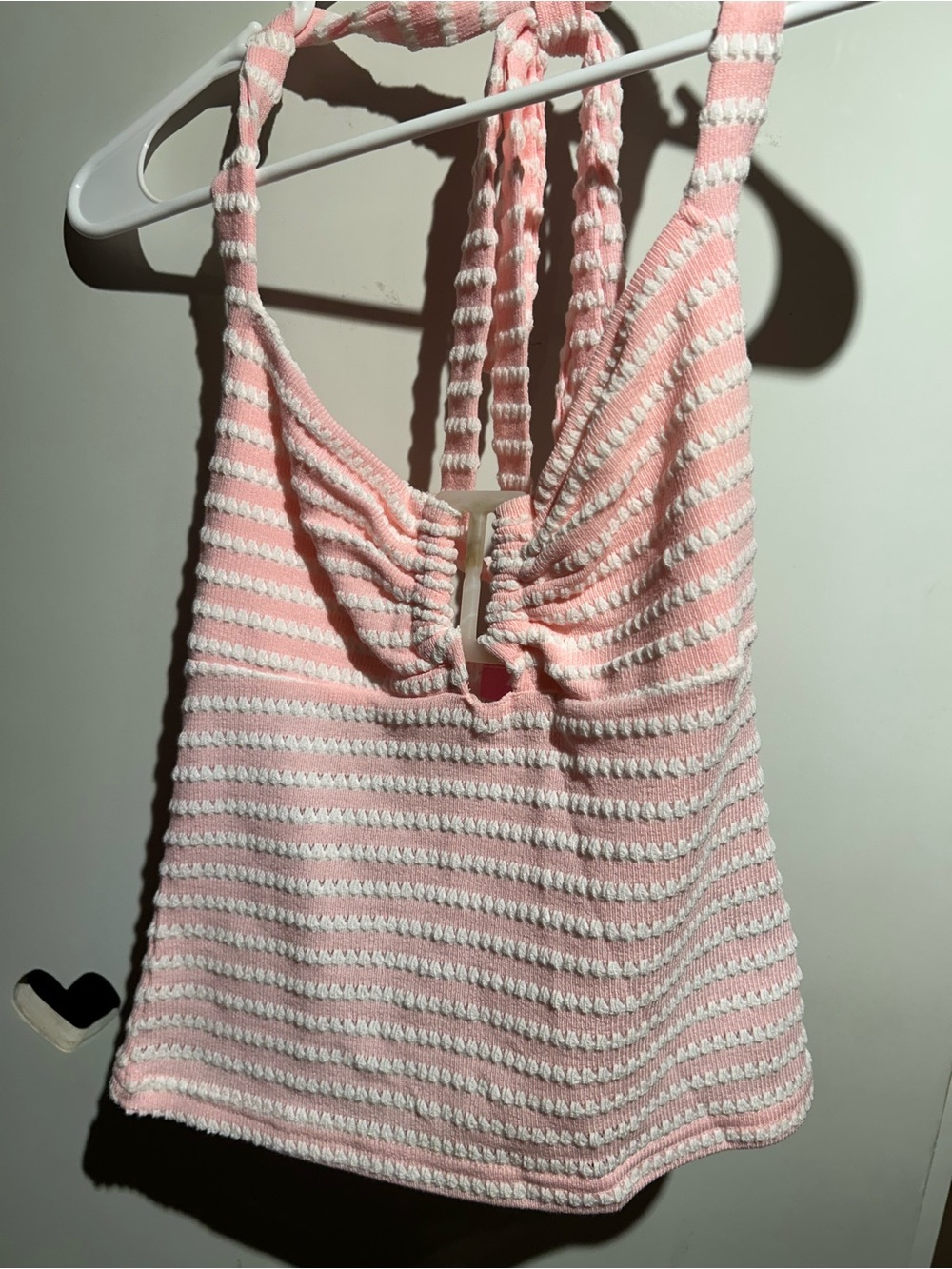 Edikted Lovina Textured Striped Halter Top